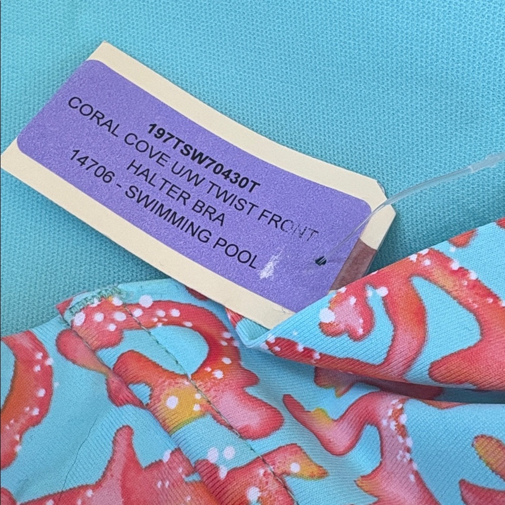 Tommy Bahama Coral Cabana Twist front Underwire Bikini Top -small - New - Picture 5 of 5